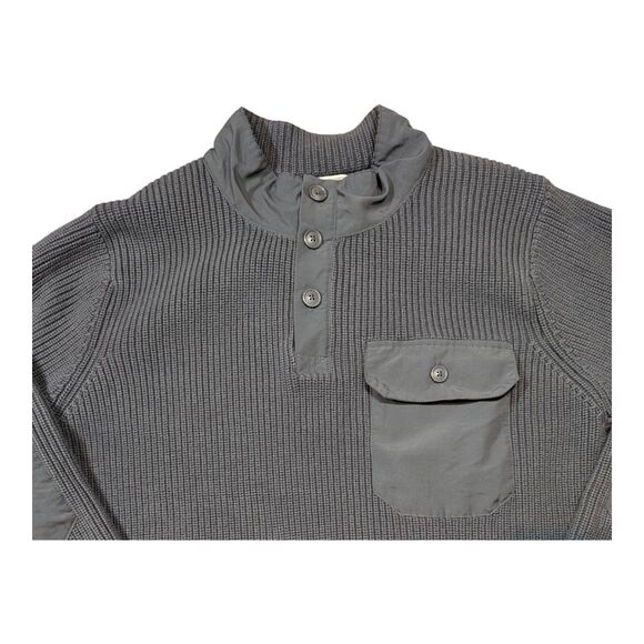 Duluth Trading Co Mens Brigadier Button Mock Sweater Gray/Blue MSRP $99.95 XXL - Picture 2 of 6
